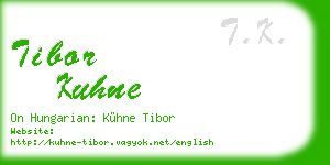 tibor kuhne business card